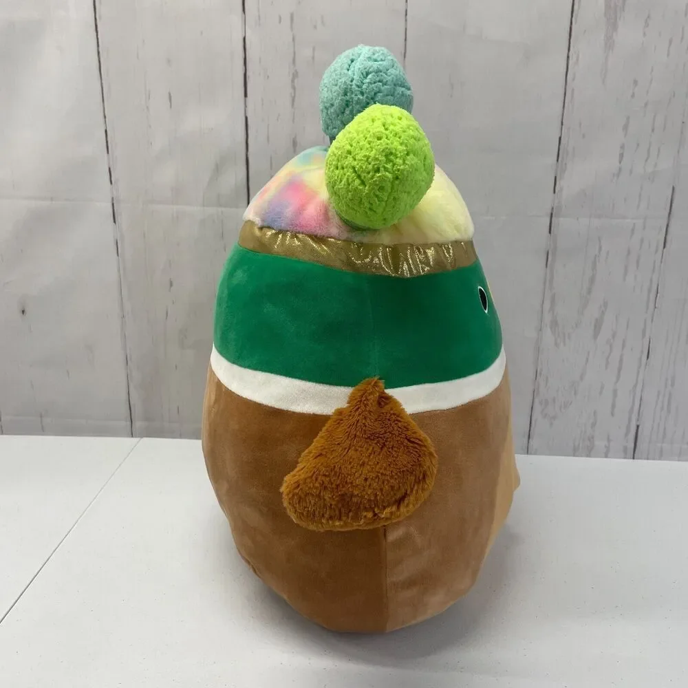 Squishmallow Squish-Doos 16in Avery The Mallard Duck Multicolor Pom Pom Hair - Picture 4 of 12